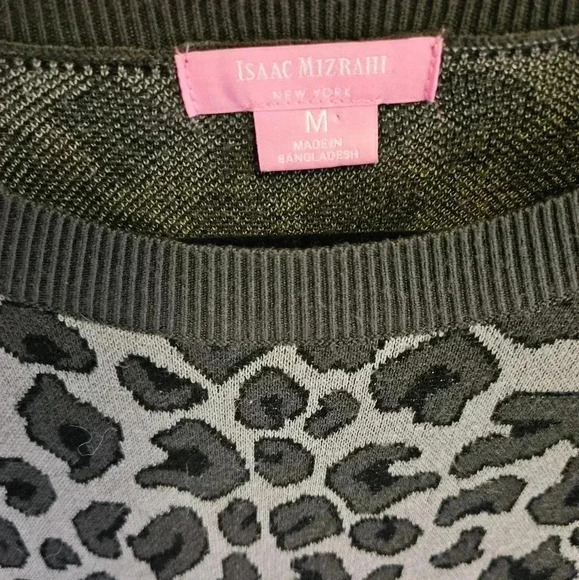 Isaac Mizrahi Animal Print Sweater Women's Medium - Picture 3 of 4